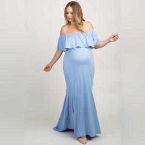 Pinkblush off the shoulder plus size mermaid maternity dress nwot